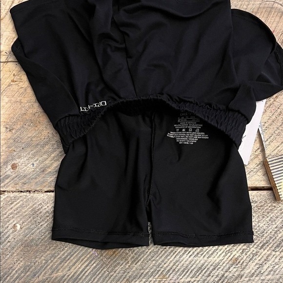 Nike Dri-FIT Running Shorts Girls Size 4 Black NEW 36M340-023 Athletic 2-in-1 - Picture 7 of 12